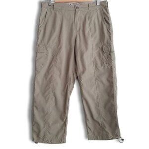 COLUMBIA Titanium Capri Light Packable Casual Cropped Pants Sz 12 Flawed